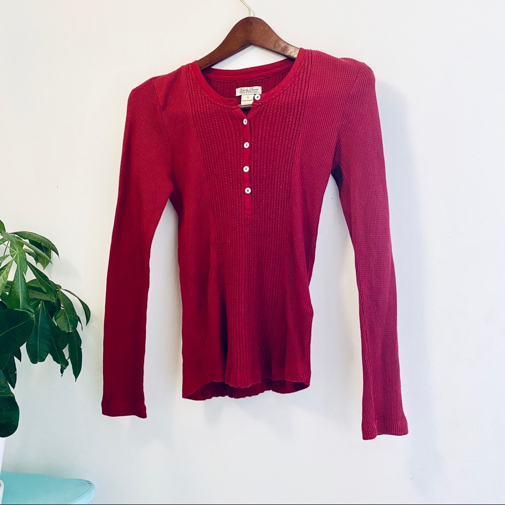 Lucky Brand half button down long sleeves sweater